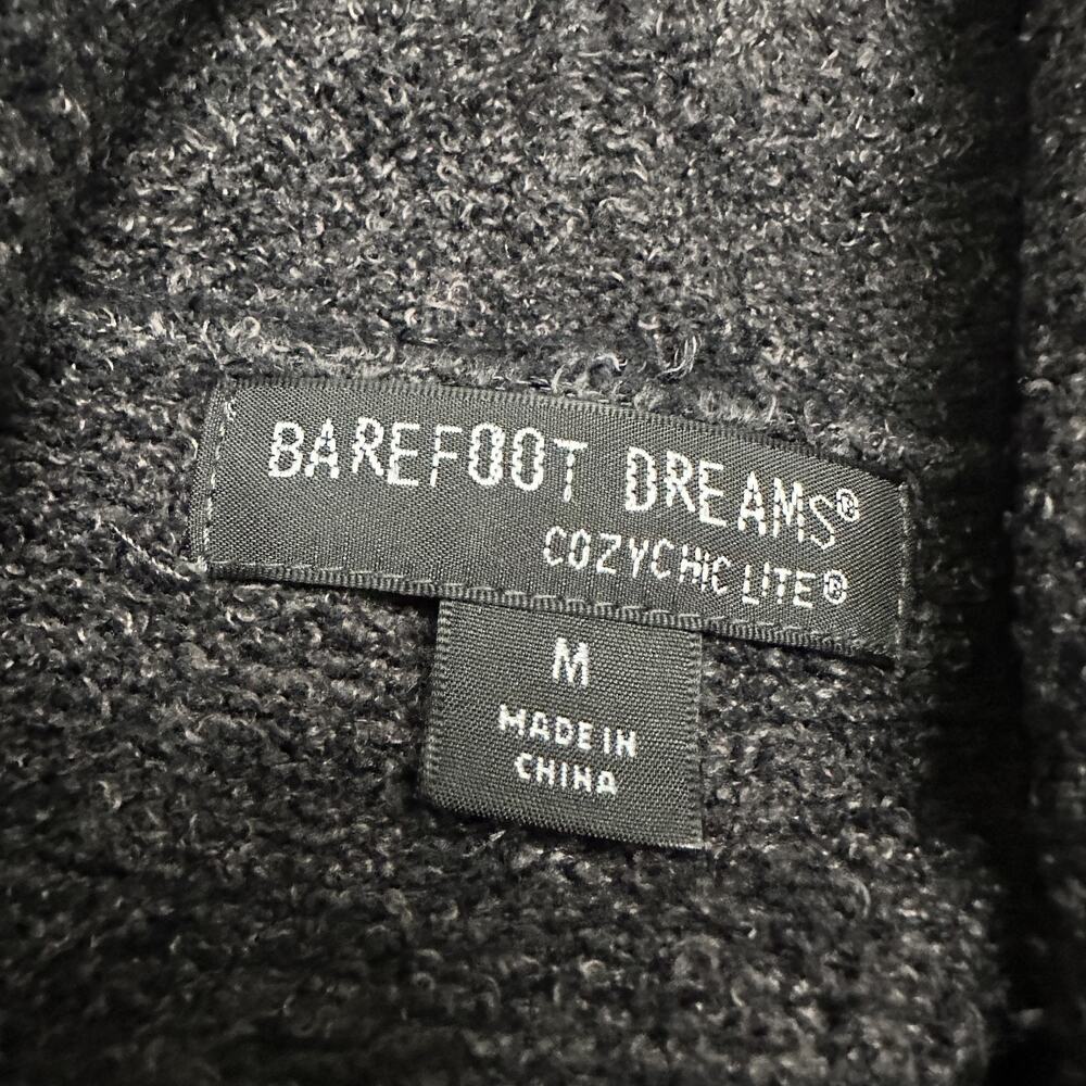 Barefoot Dreams Cardigan Womens Medium Gray CozyChic Lite Open Front Pockets - Picture 7 of 13